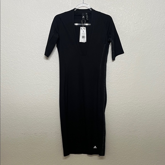 Adidas Classic Black Midi Dress - Picture 1 of 7